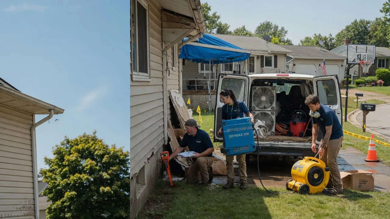 Ceiling Leak Cleanup in Suamico, WI near me