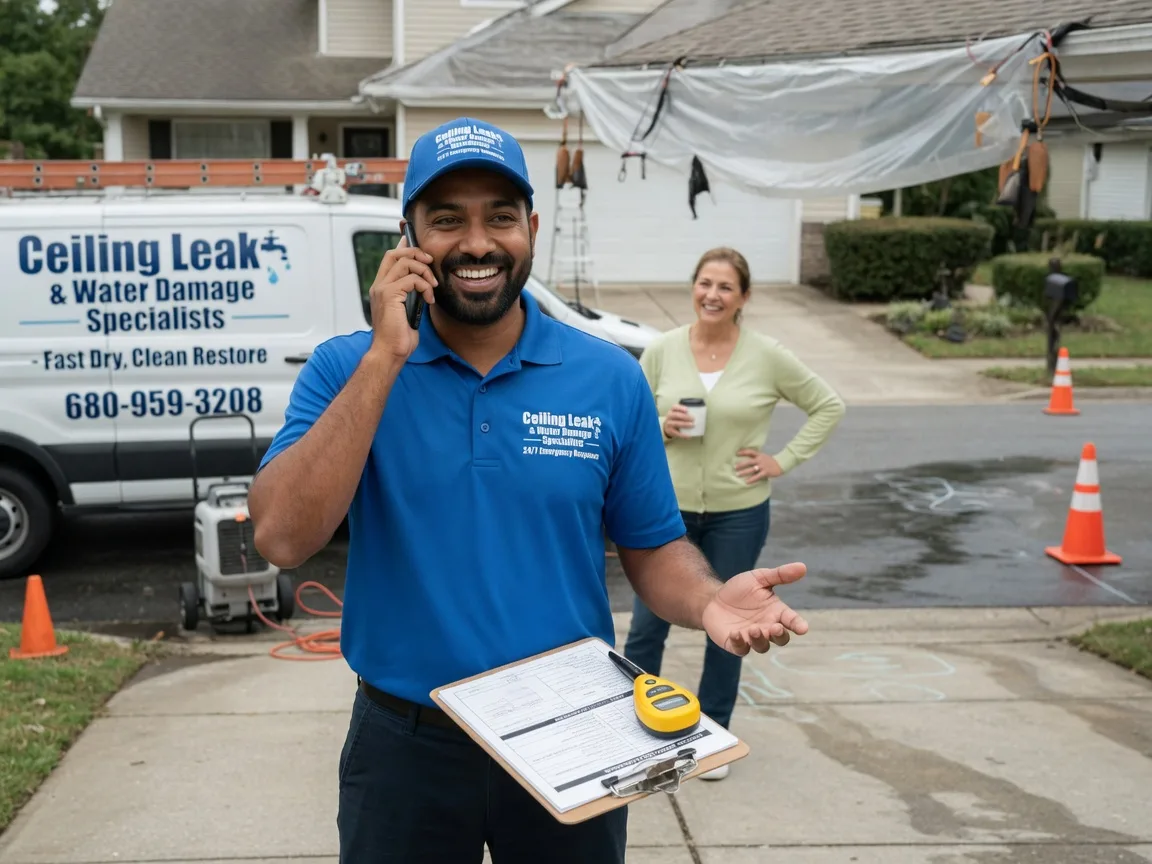 Ceiling Leak Cleanup Suamico, WI FAQs
